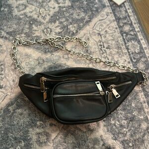 Black Fanny pack with chain